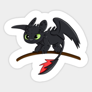 Cute Toothless baby dragon from cartoon How to train your dragon Sticker